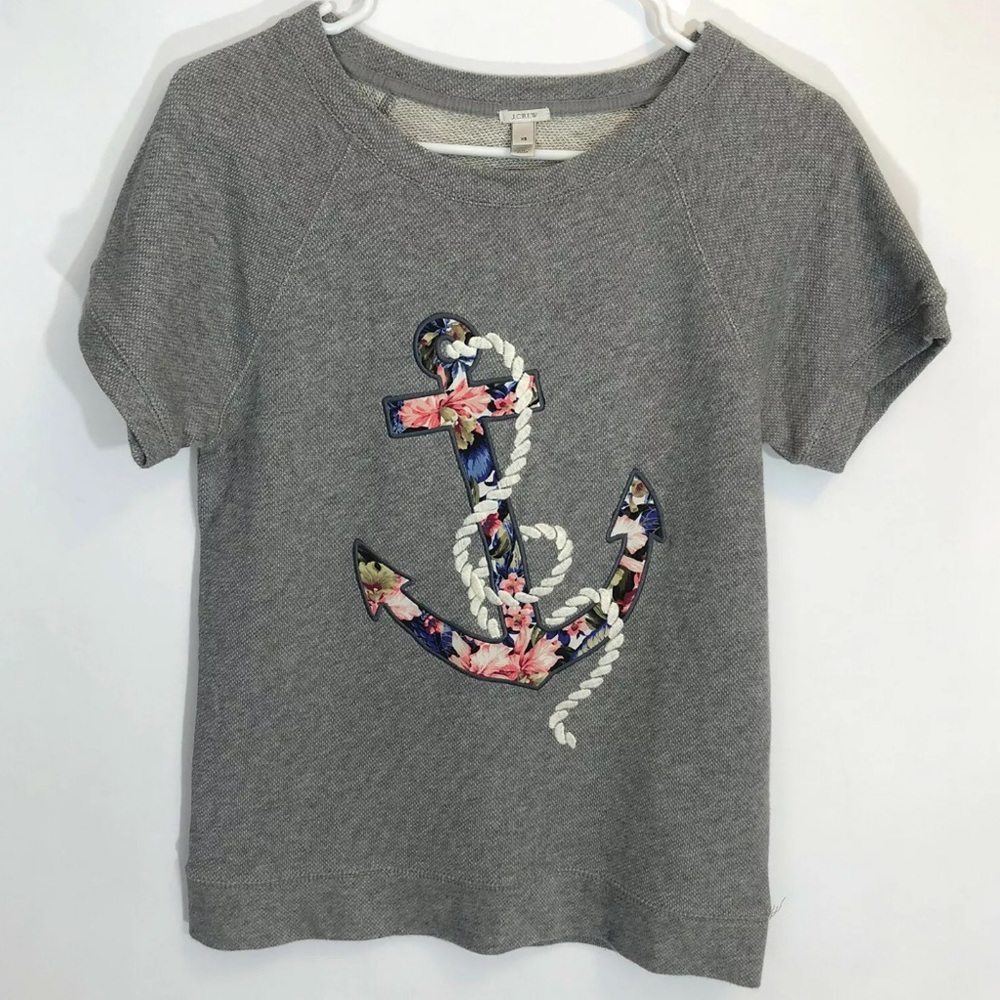 J. Crew Top XS Lightweight Terry Tee Short Sleeve